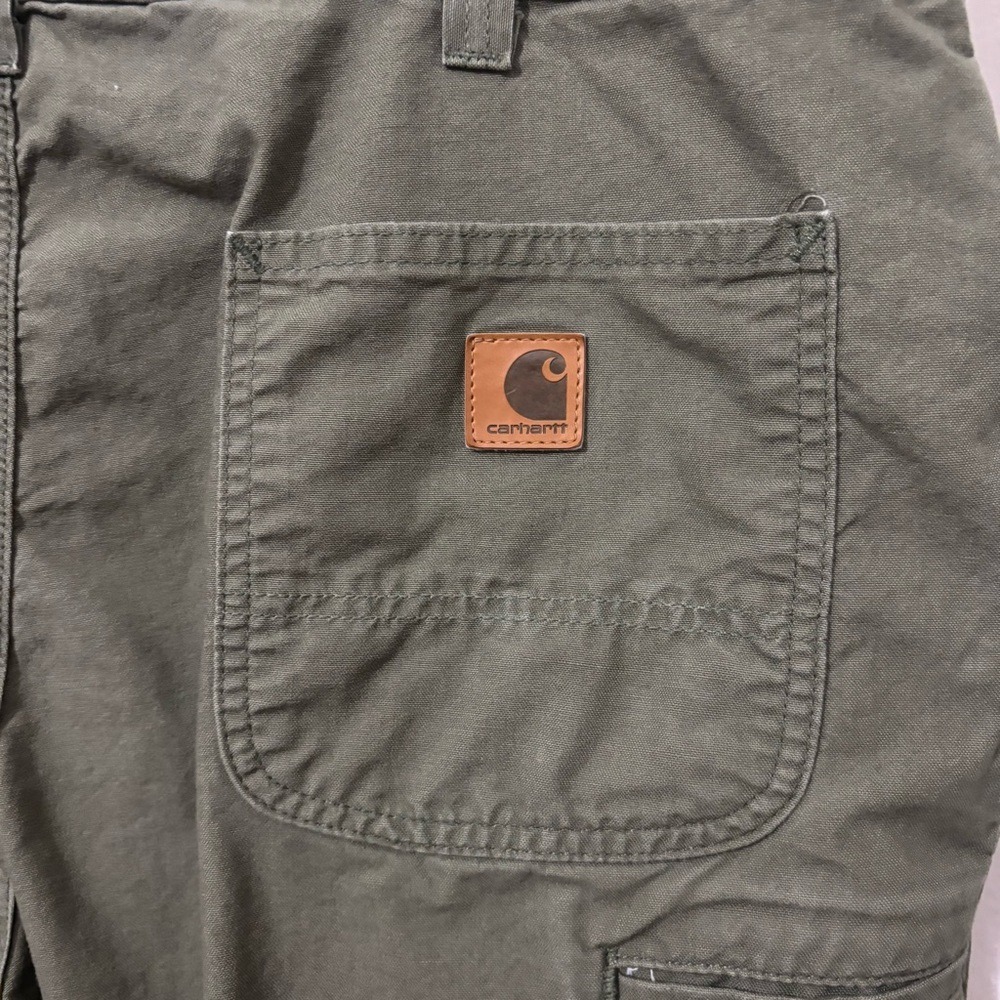 Carhartt Green Cargo Shorts Relaxed Fit Cotton - Picture 5 of 7